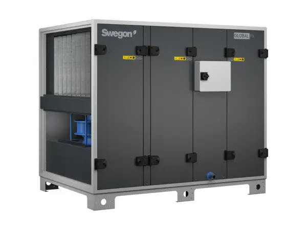 Swegon GLOBAL ventilatsiooniseade avatud hooldusluugiga