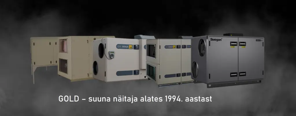 Swegon GOLD seadmed alates 1994. aastast