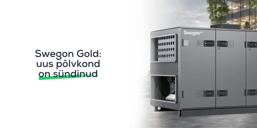 Uue põlvkonna Swegon GOLD ventilatsiooniseadme bänner